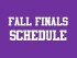 fall finals schedule