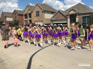 Sky Dancers during the Sunshine Spaces reveal parade. (Photo from The Creek Yearbook.)
